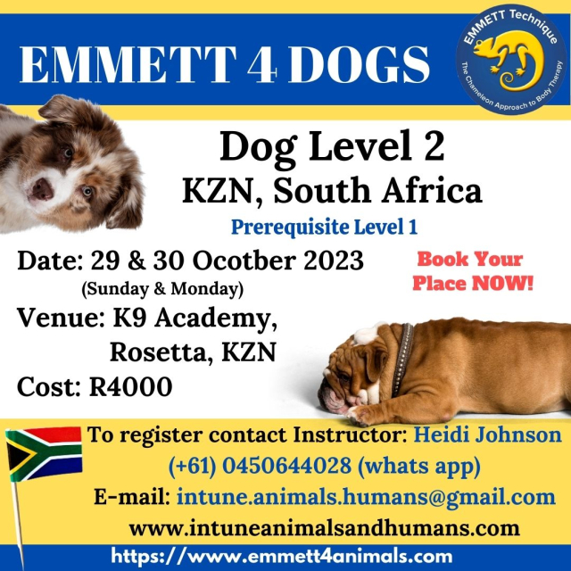 Dog Level 2 - Rosetta, KZN, South Africa - 29 & 30 October 2023